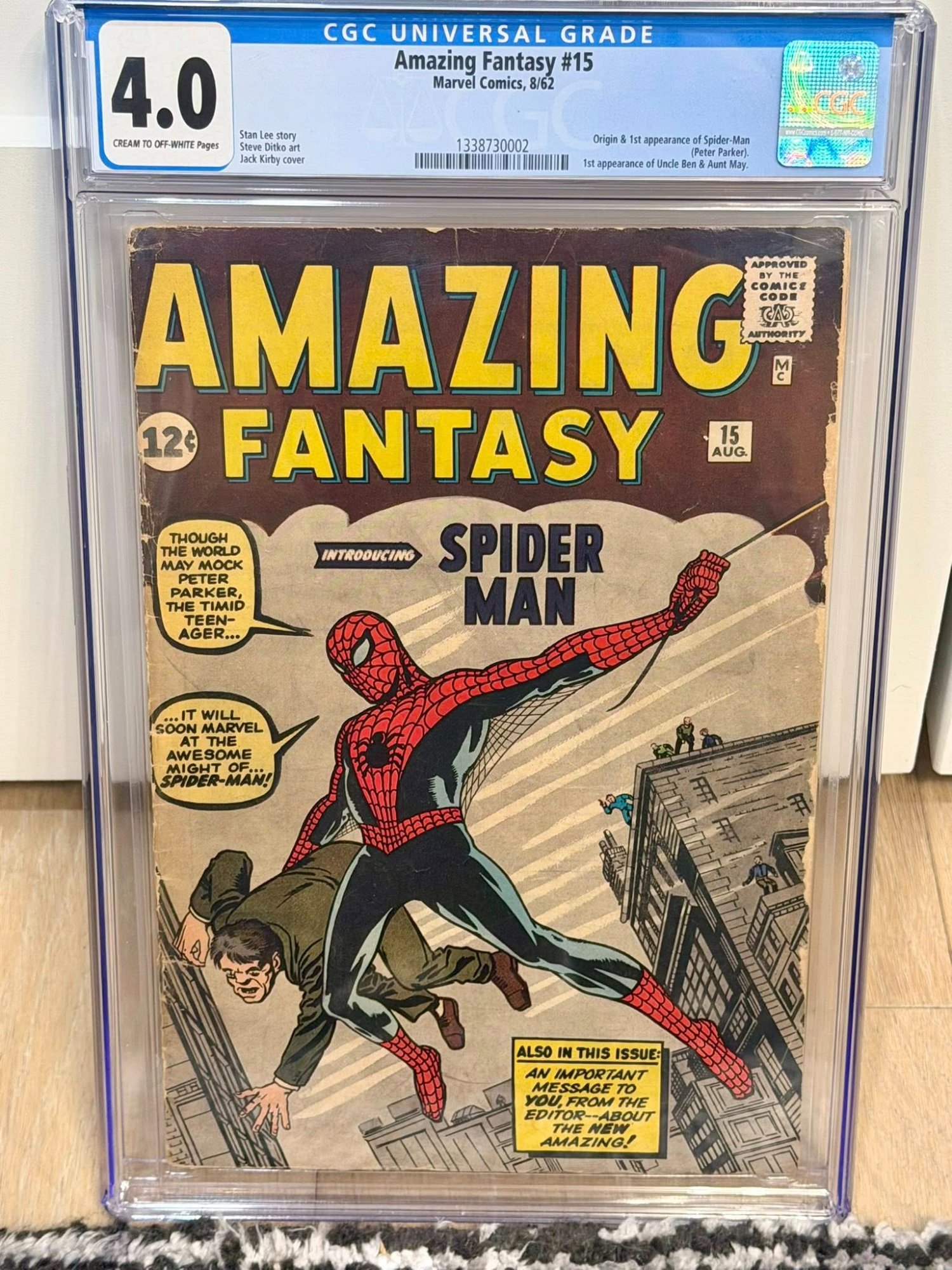 Amazing Fantasy 15 CGC 4.0 First Spider-Man