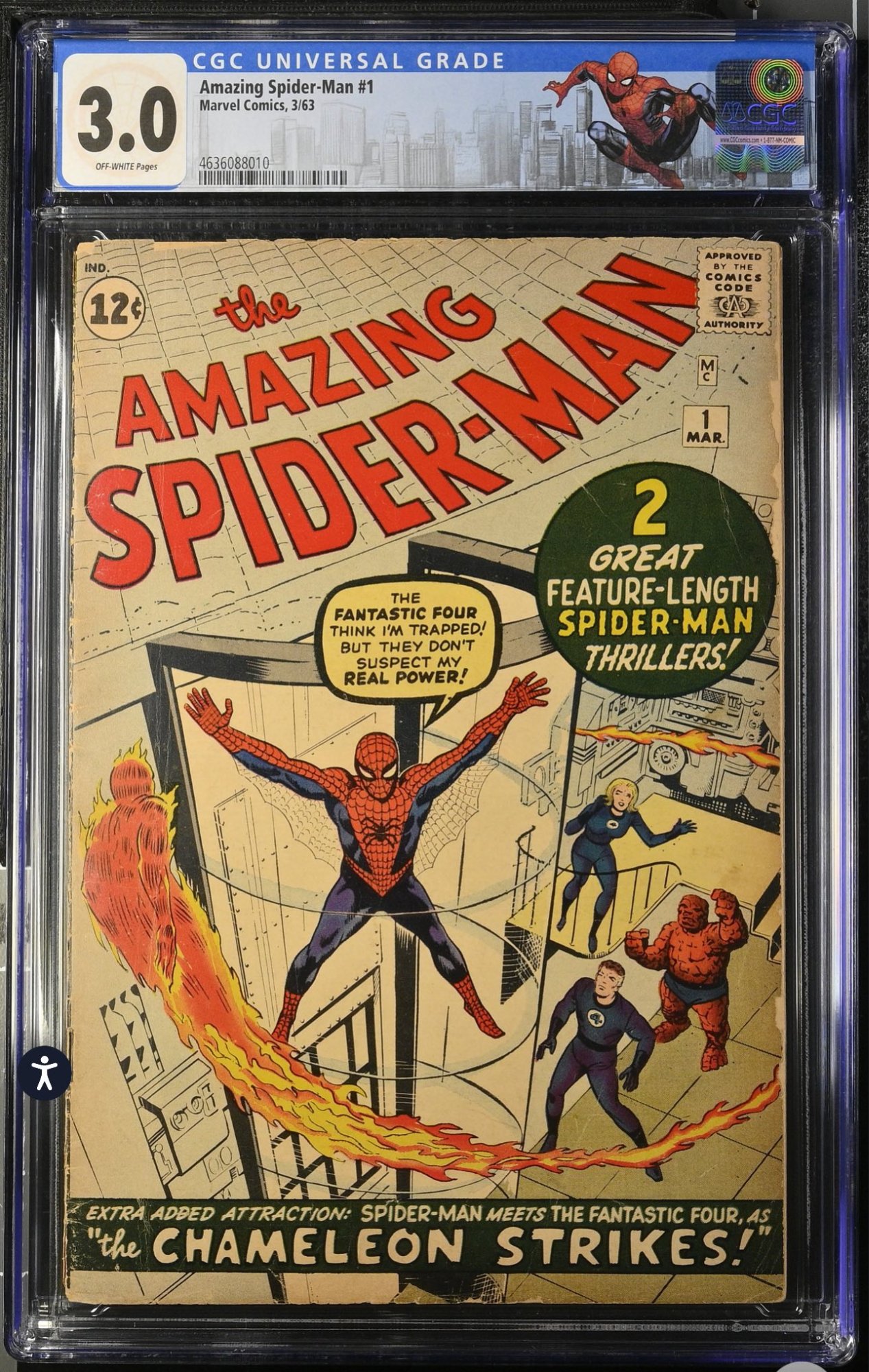Amazing Spider-Man 1 CGC 3.0 Second Spider-Man